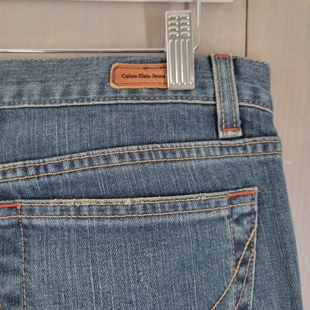 Calvin Klein Jeans Flare Women 6 Blue Good Embroidered Floral Low Rise WP45A18 - Picture 5 of 8